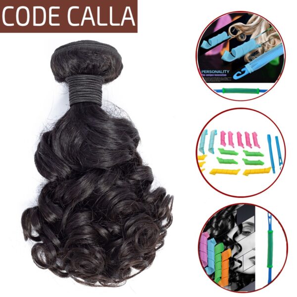 Bouncy Curly Hair Weave Bundles Code Calla Brazilian Funmi Curly Hair 100% Human Hair Extensions 1/3/4Pcs non remy Hair Bundles