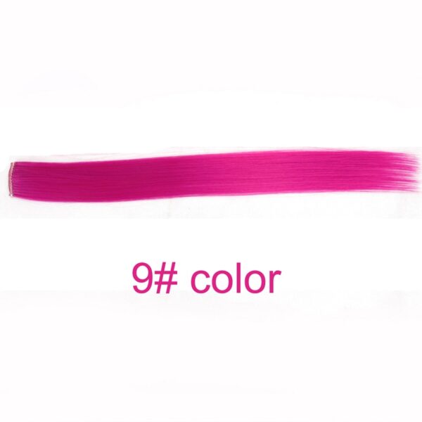 Synthetic rainbow clips in one piece hair extensions 16 inch 40cm long hair pieces with clips in dream ice’s