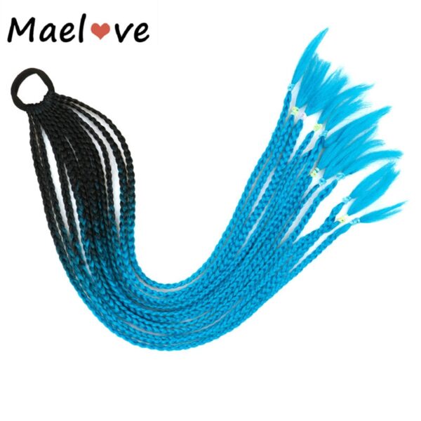 Maelove Wig Ponytail Hair Ropes Kids Twist Braid Rope Headdress Hair Braider Elastic Hair Band Rubber Band Hair Accessories Wig