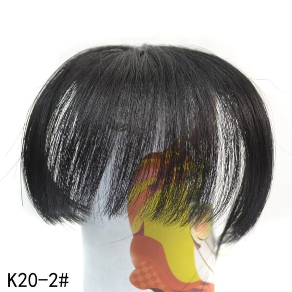 Black Brown Short Fake Hair Bangs Heat Resistant Synthetic Hairpieces Fringe Clip In/on Hair Extensions for Women Accessories