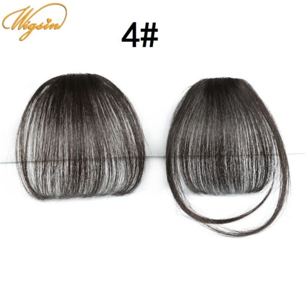 WIGSIN Synthetic Clip In Hair Air Bangs Hairpiece Black Brown Extensions Mini Fake Bangs Hairpiece for Women