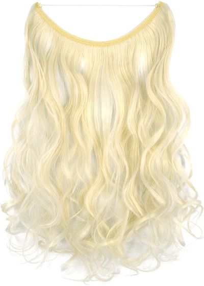 TOPREETY Heat Resistant Synthetic Fiber Hair 100gr Wavy Elasticity Invisible Wire Halo Hair Extensions 8008