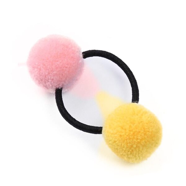 1PC Cute Pompom Hair Ties Elastic Hair Band for Kids Rubber Bands Pompone balls Ponytail Holders Hair Ropes Hair Accessories