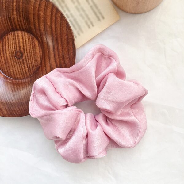 2021 New Women Pearl Satin Hair Scrunchies Ponytail Holder soft Stretchy Hair Ties Elastics Hair Bands for Girls Accessories