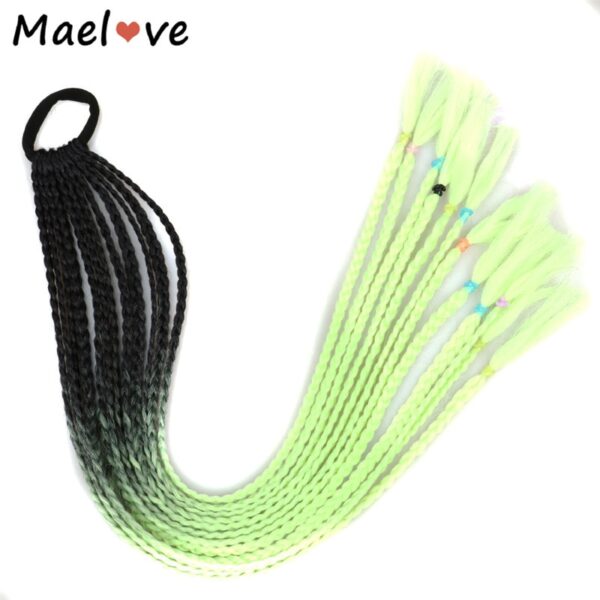 Maelove Wig Ponytail Hair Ropes Kids Twist Braid Rope Headdress Hair Braider Elastic Hair Band Rubber Band Hair Accessories Wig