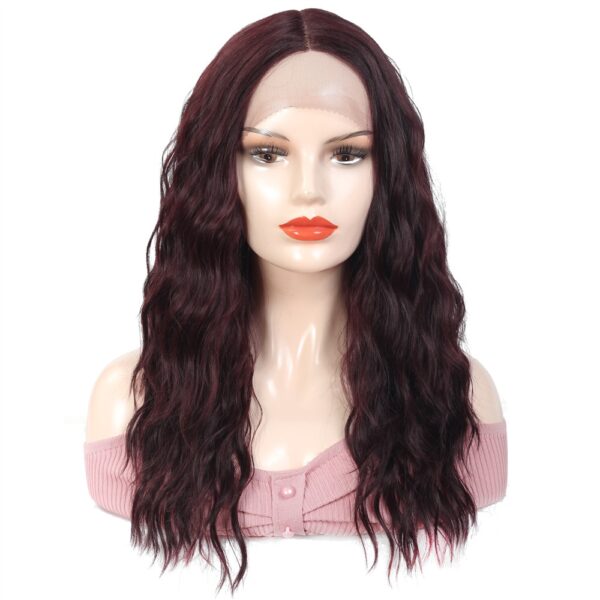 Synthetic Lace Front Wigs Ombre Brown Black Color Natural Wave Long Free Part Hair Wig For Black Women Heat Resistant X-TRESS