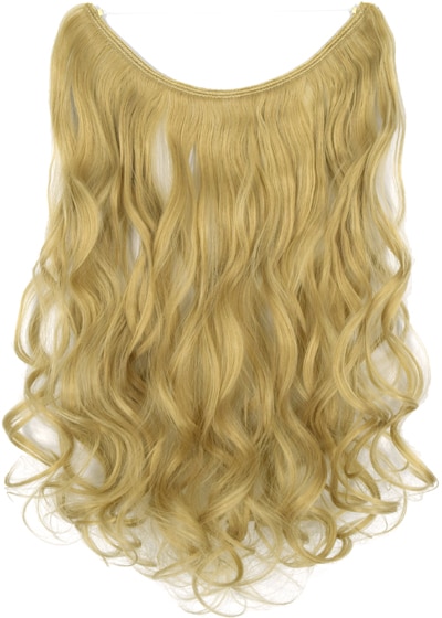 TOPREETY Heat Resistant Synthetic Fiber Hair 100gr Wavy Elasticity Invisible Wire Halo Hair Extensions 8008