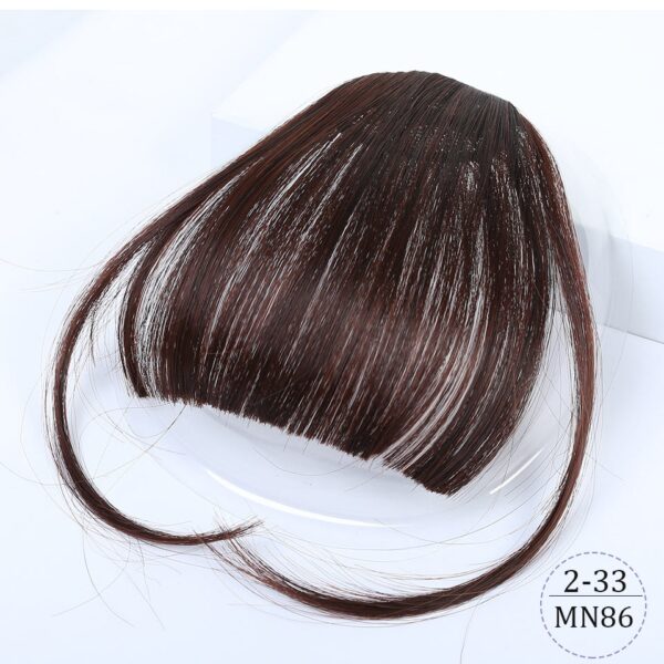 LIANGMO Women's Bangs, Synthetic Hair, Short Hair Clips, Natural Black, Solid Color