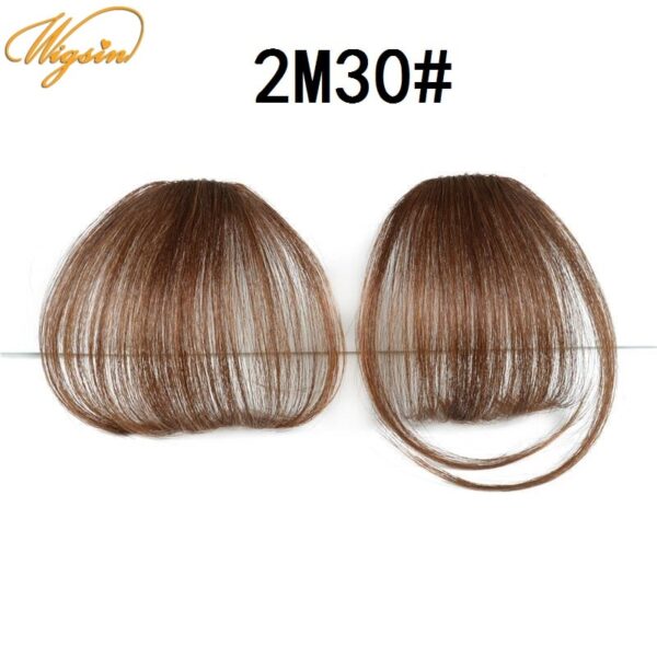 WIGSIN Synthetic Clip In Hair Air Bangs Hairpiece Black Brown Extensions Mini Fake Bangs Hairpiece for Women
