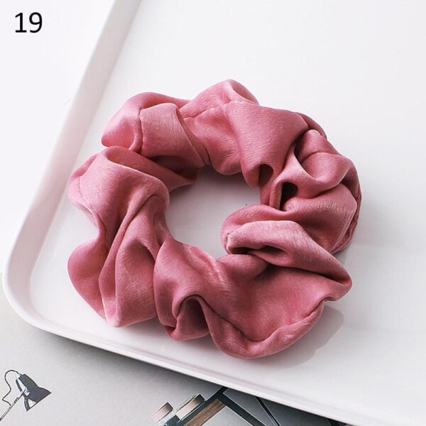 2021 New Women Pearl Satin Hair Scrunchies Ponytail Holder soft Stretchy Hair Ties Elastics Hair Bands for Girls Accessories
