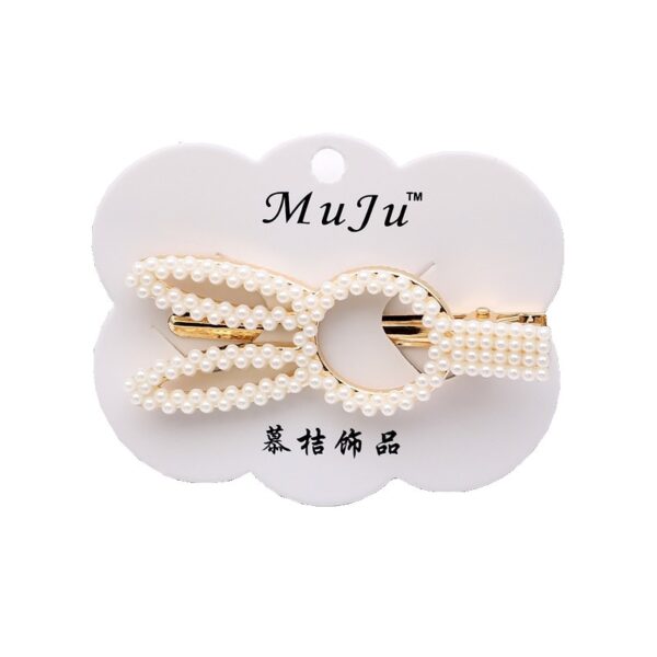 2020 Fashion Women Full Pearl Hair Clips Snap Barrette Stick Hairpins Hair Styling Tools Hair Accessories Hairgrip Gift 1Pcs