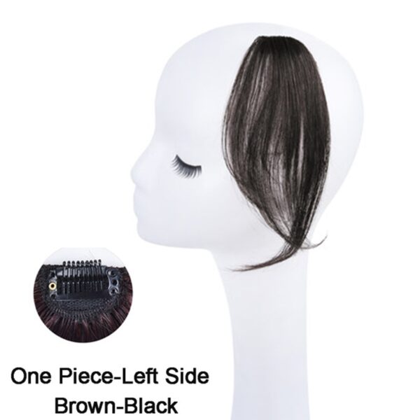 LUPU Women's Bangs, Synthetic Hair, Short Hair Clips, Natural Black, Solid Color