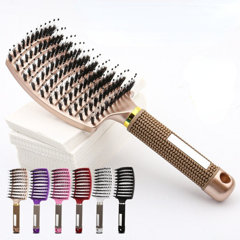 Hair Brush Scalp Massage Comb Hairbrush Bristleandnylon Women Wet Curly Detangle Hair Brush For
