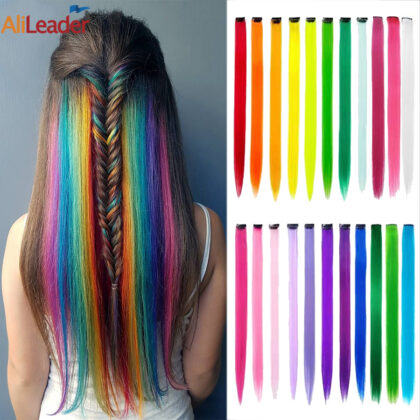 Synthetic One Clip In Hair Extensions 57Color Synthetic Clip In Hair Extensions Long Straight One Piece Clip-In Hairpieces